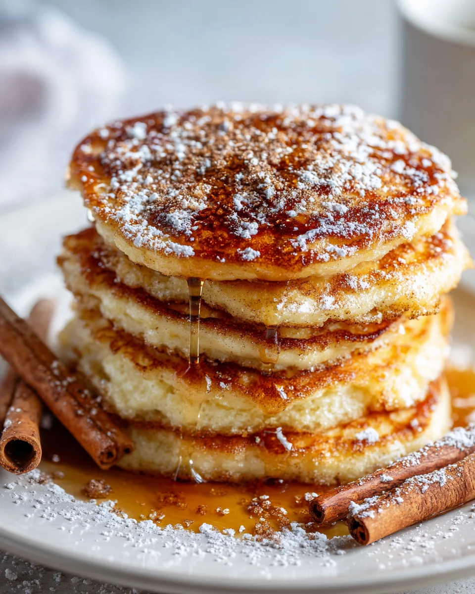 Spanische Churro-Pfannkuchen mit Zimt-Zucker-Drizzle