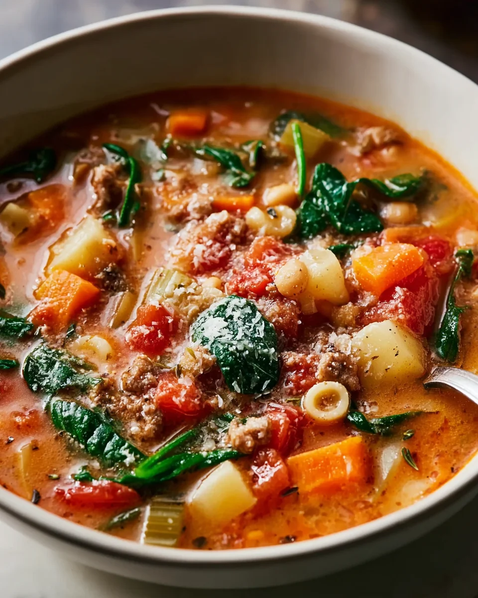 Herzhafte Toskanische Rindfleischsuppe