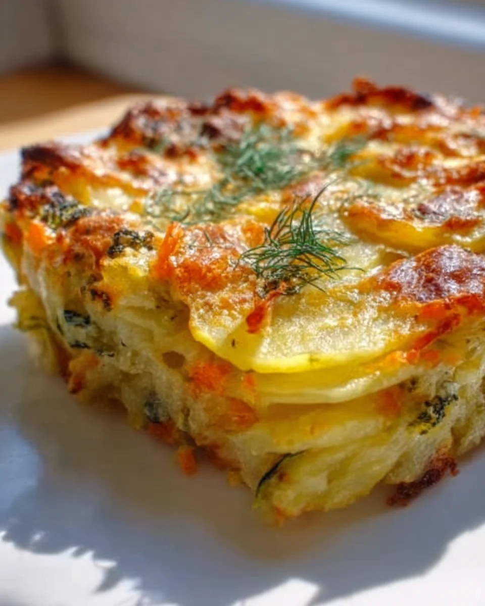 Herzhafter Kartoffelauflauf mit Gemüsezauber