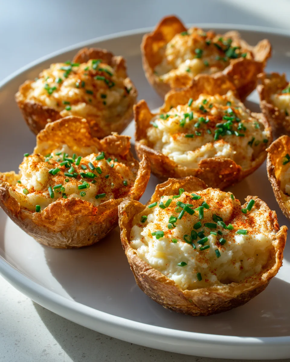 Leckere Mini Kartoffel Taco Bowl Häppchen für die Party!