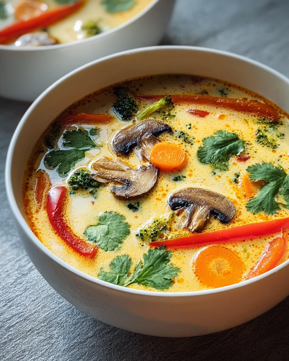 Thailändische Kokos-Gemüsesuppe