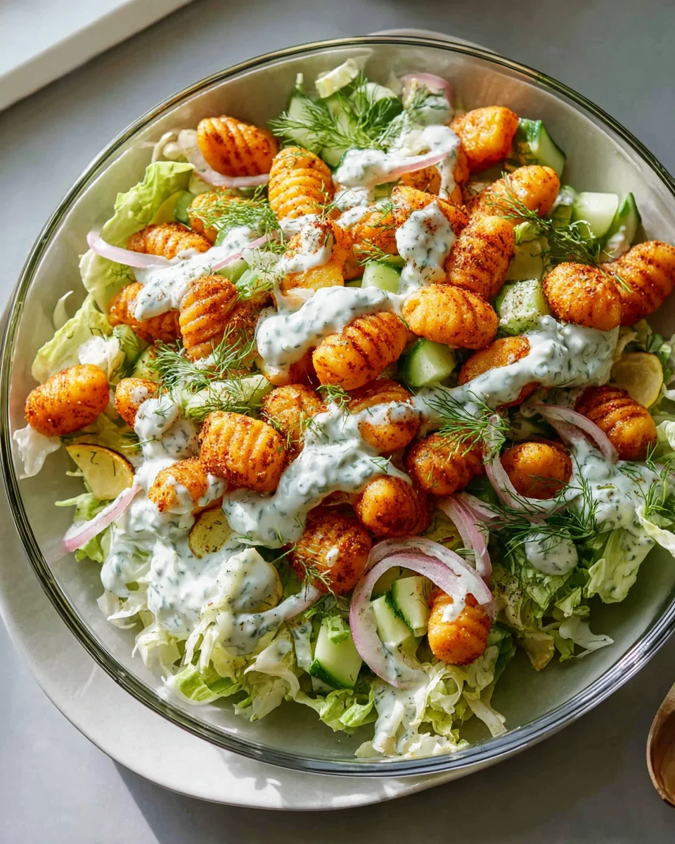 Knuspriger Gnocchi Salat: Leckere Rezeptidee für Feinschmecker