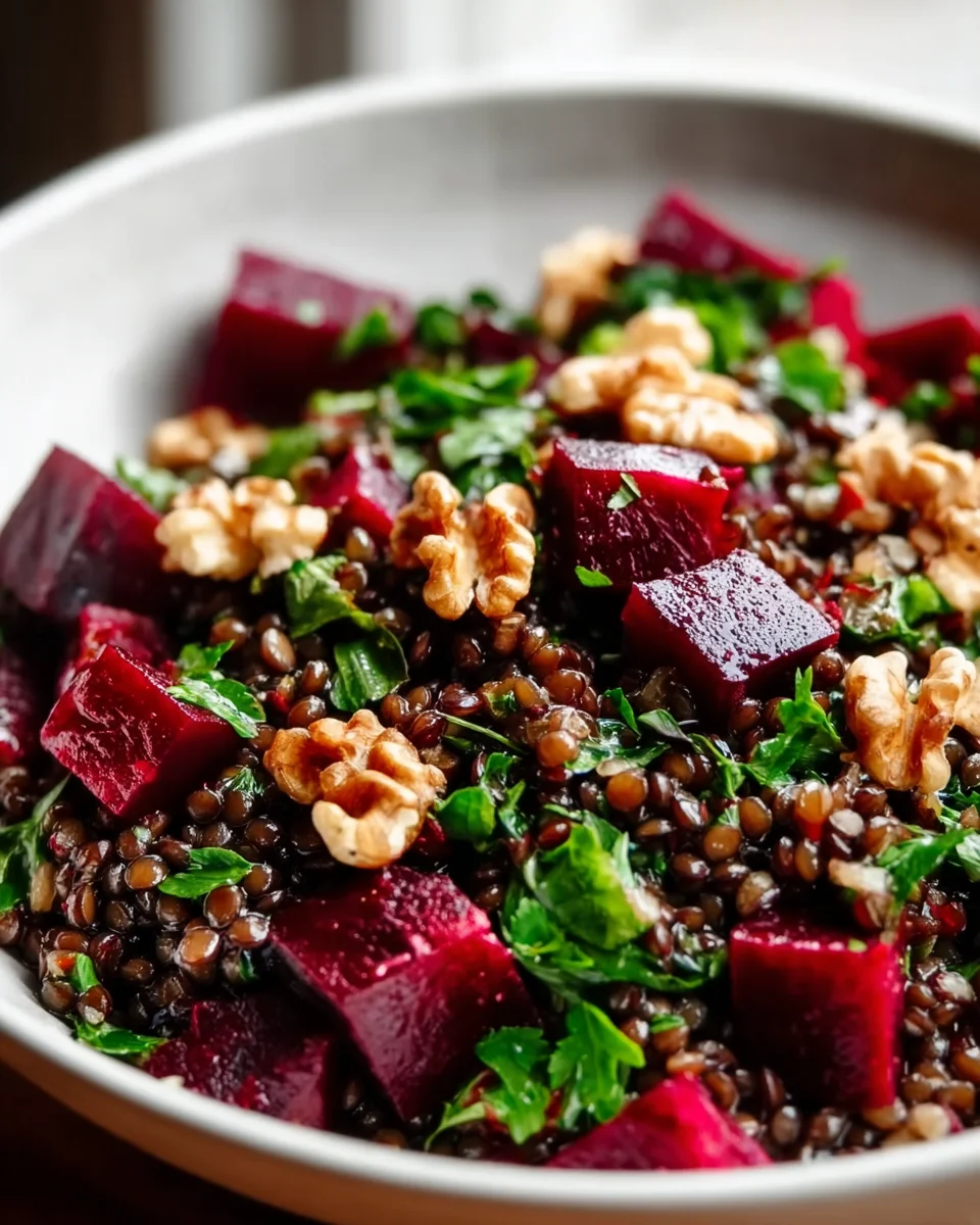 Leckerer Rote Bete Linsen Salat – gesund und einfach zubereitet!