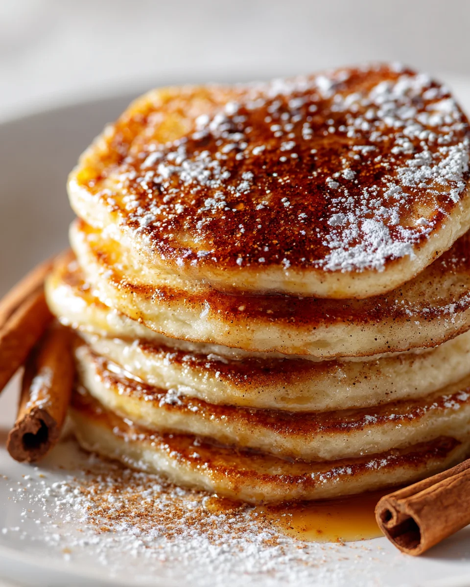Spanische Churro-Pfannkuchen mit Zimt-Zucker-Drizzle