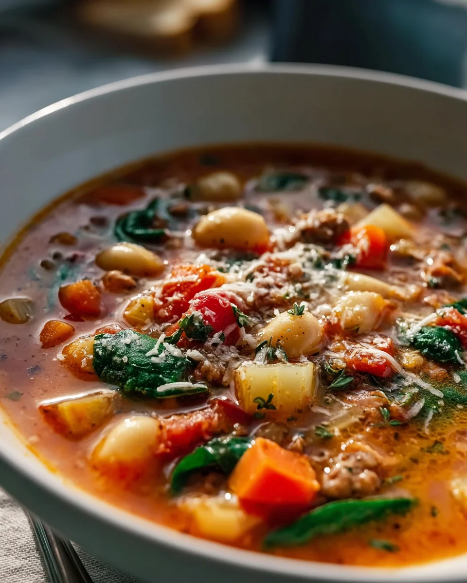 Herzhafte Toskanische Rindfleischsuppe