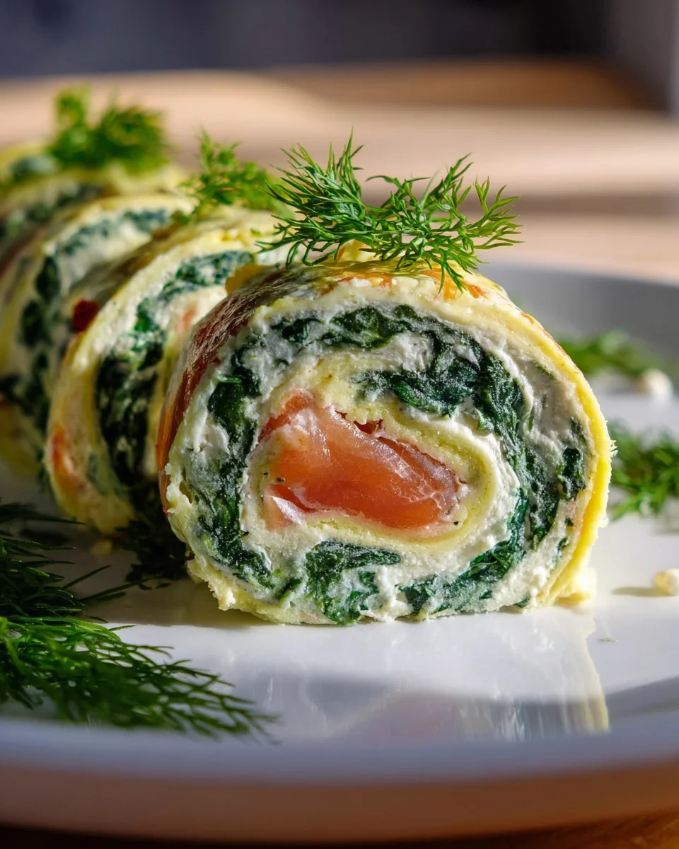 Leckere Low Carb Spinat-Lachs Rolle für Genuss ohne Reue