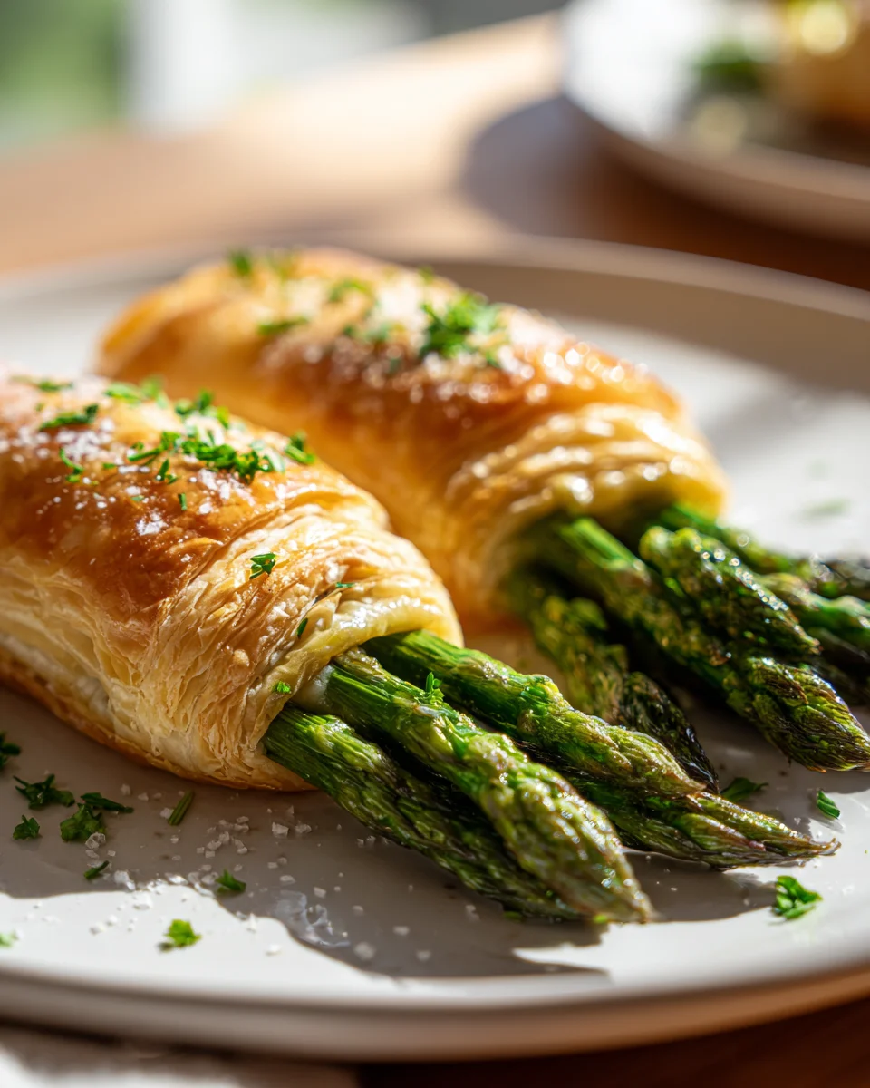 Grüner Spargel im Blätterteig: Knusprige Köstlichkeit genießen!