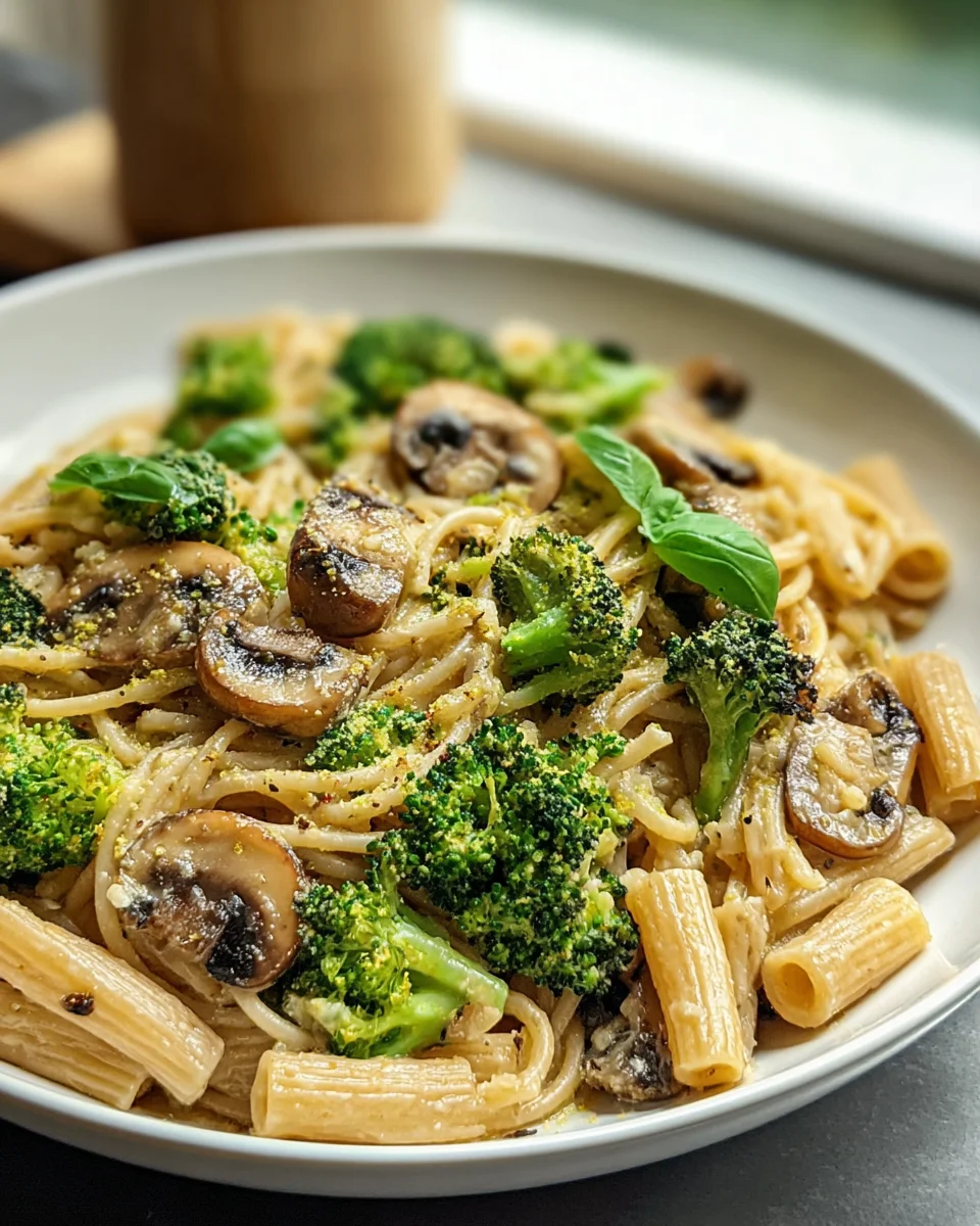 Vegane Pilz-Brokkoli-Pasta