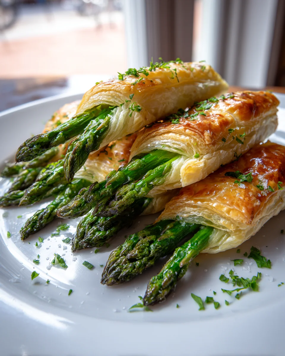 Grüner Spargel im Blätterteig: Knusprige Köstlichkeit genießen!
