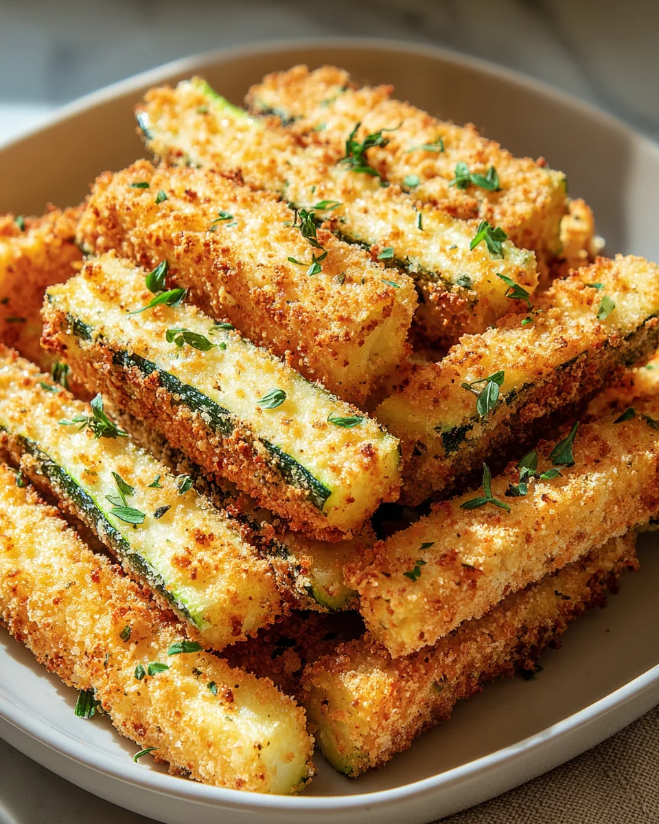 Ofengebackene Zucchini Pommes mit Knoblauch-Parmesan-Kruste