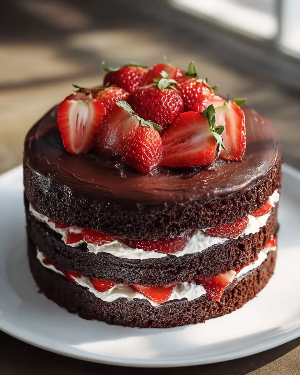 Schokoladenkuchen mit Erdbeerfüllung – Rezept für Naschkatzen!