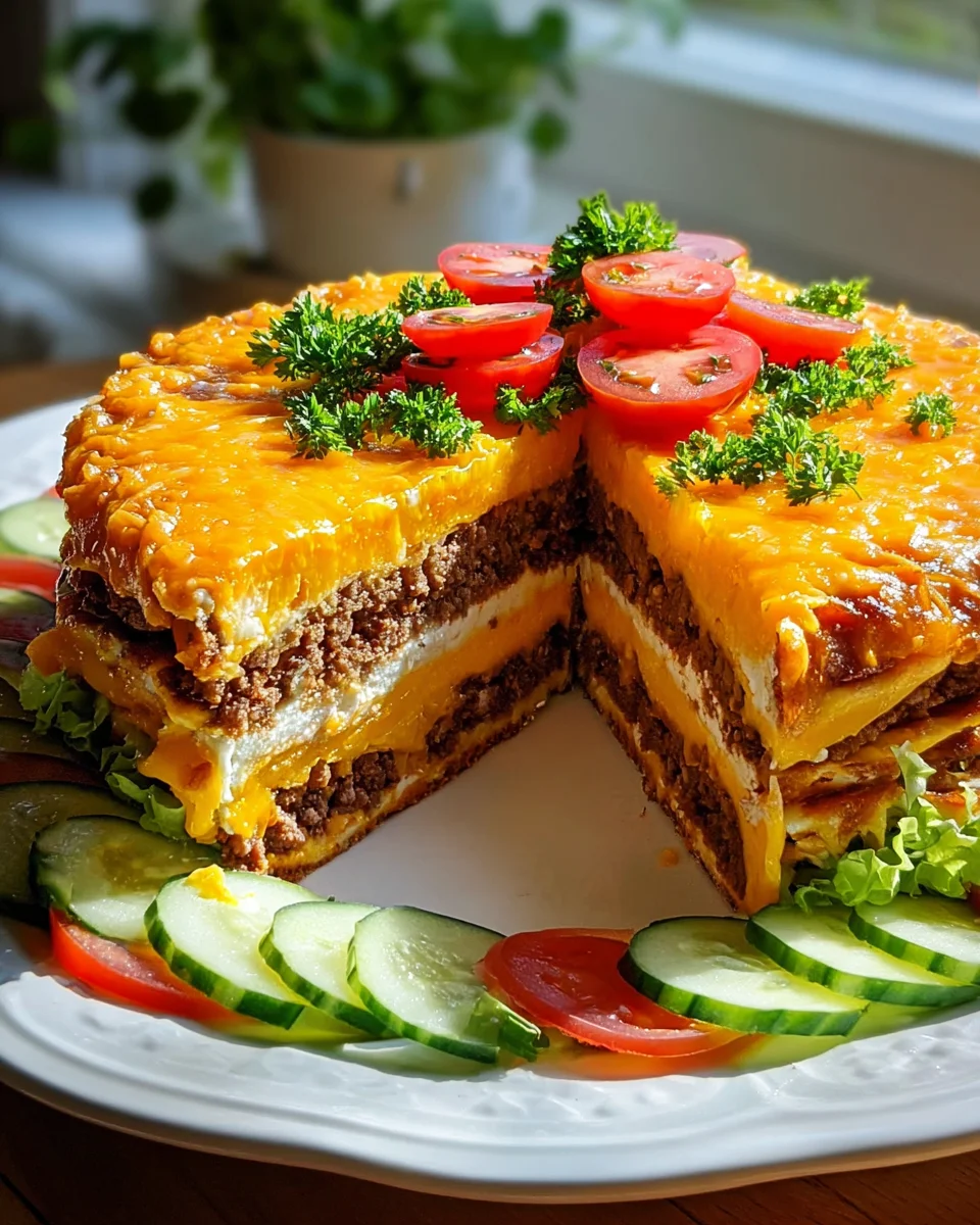 Cheeseburger Torte: Das perfekte Rezept für Burger-Liebhaber!