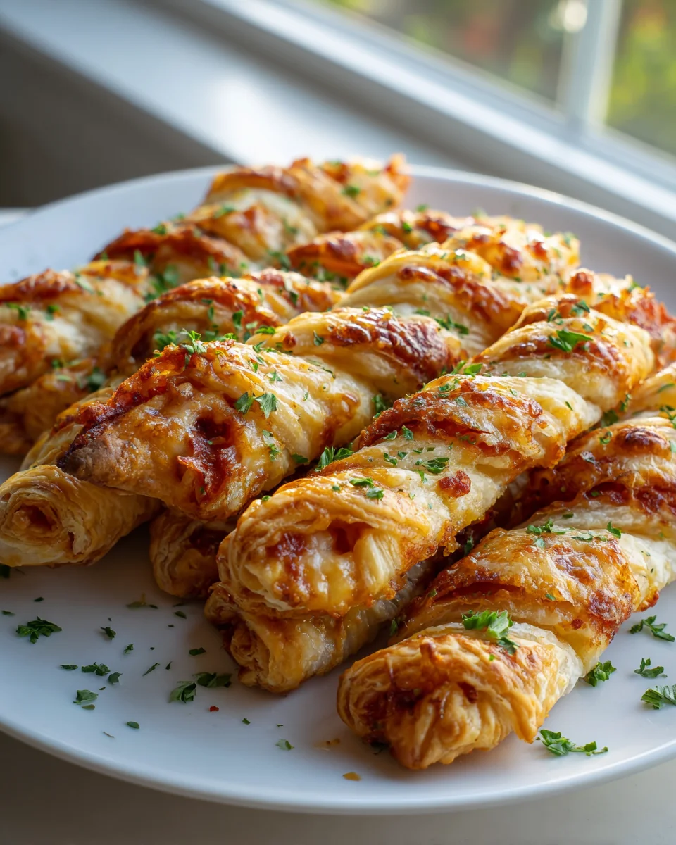 Beef Pepperoni Pizza Puff Pastry Twists: Knusprige Leckerbissen!