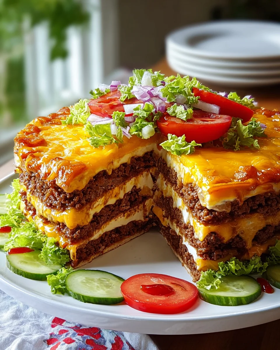 Cheeseburger Torte: Das perfekte Rezept für Burger-Liebhaber!