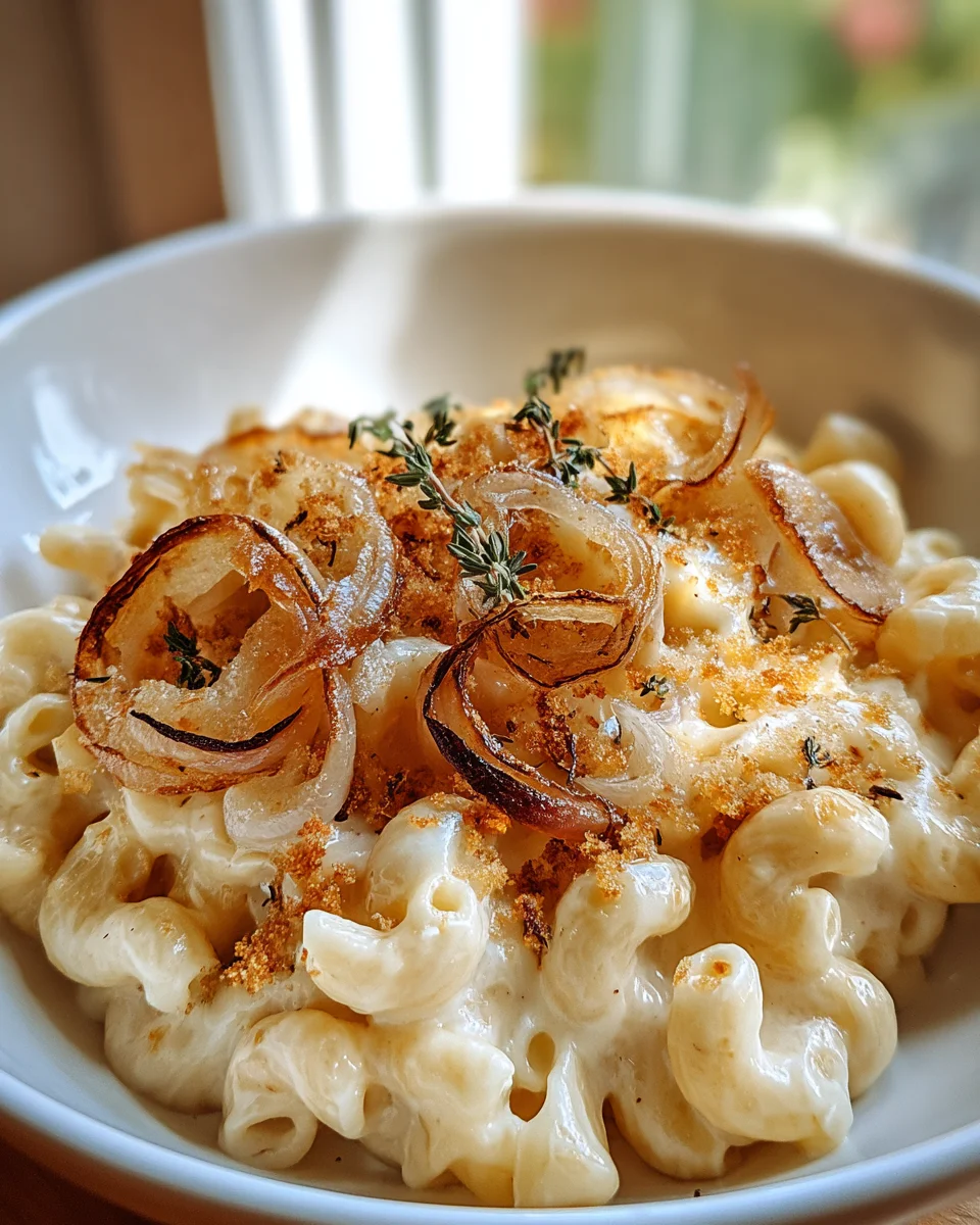 Französische Zwiebelmakkaroni mit Käse – Cremiger Genuss!