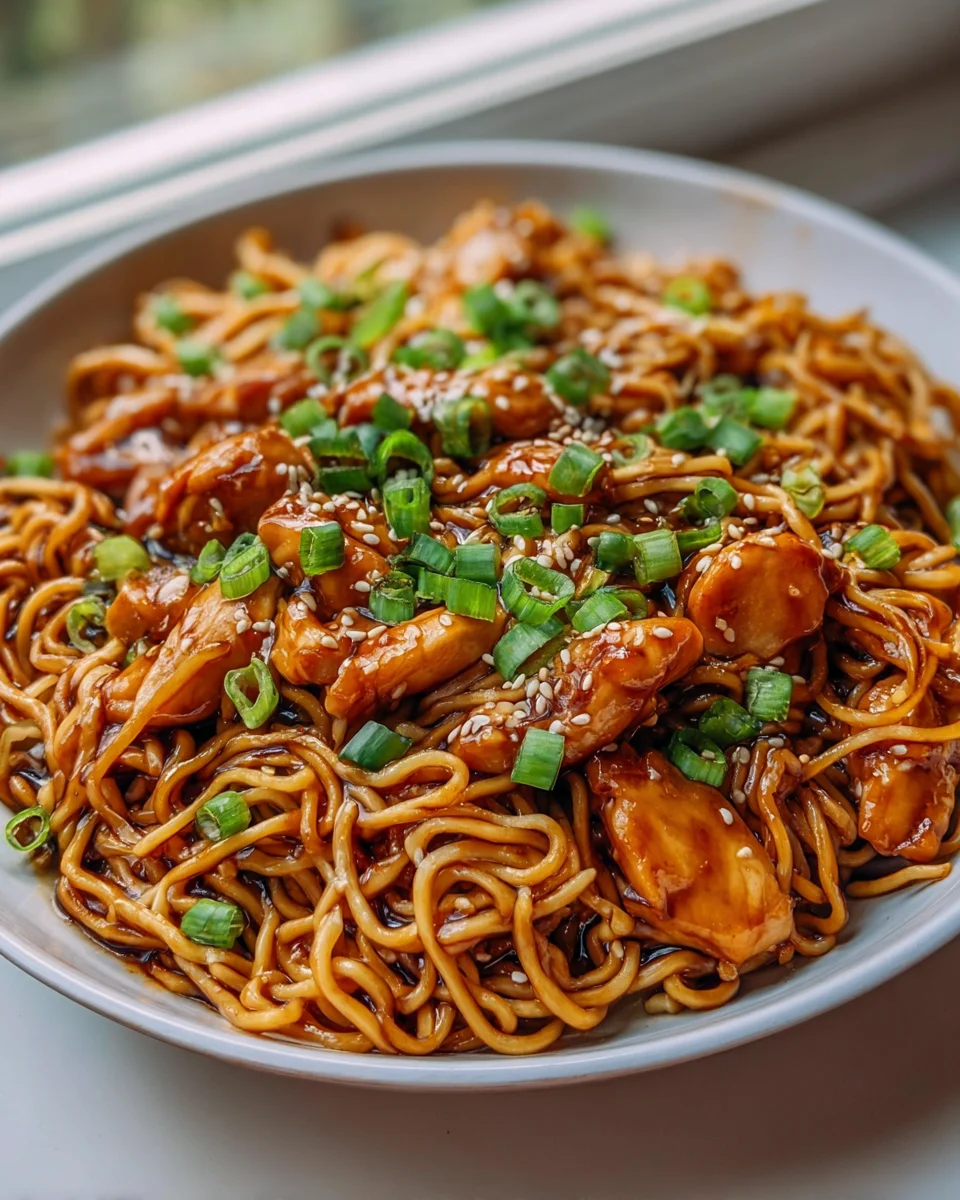 Sticky Garlic Chicken Noodles - Ein schnelles, leckeres Rezept!