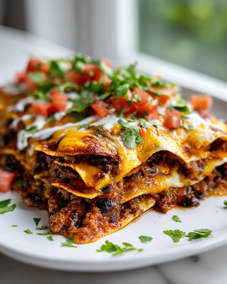 Käseüberbackene Hackfleisch-Enchiladas Deluxe