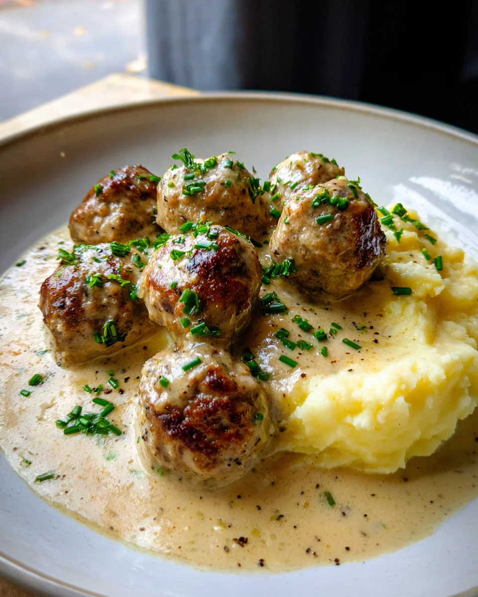 Saftige Hackbällchen in cremiger Sauce