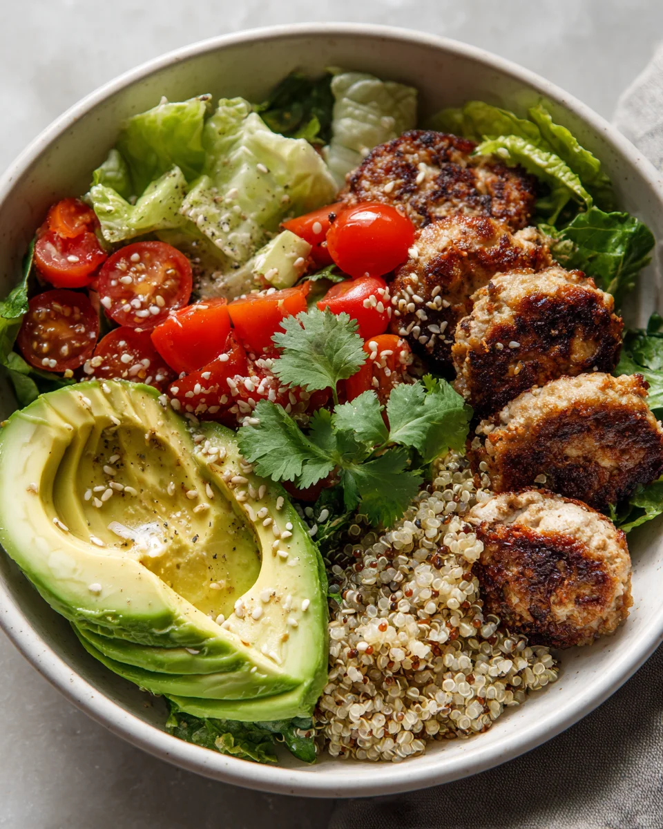Bunte Burger Bowl für gesundes Wohlfühlen
